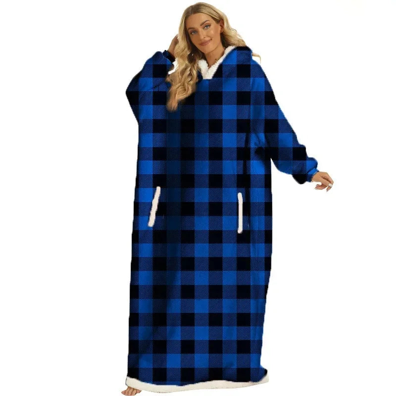 Winter Hooded Blanket with Pockets – Ultimate Home Comfort