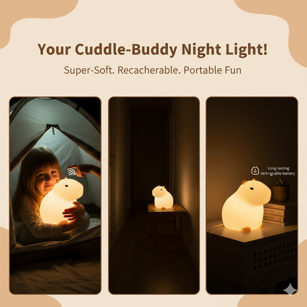 Silicone Capybara Night Lamp
