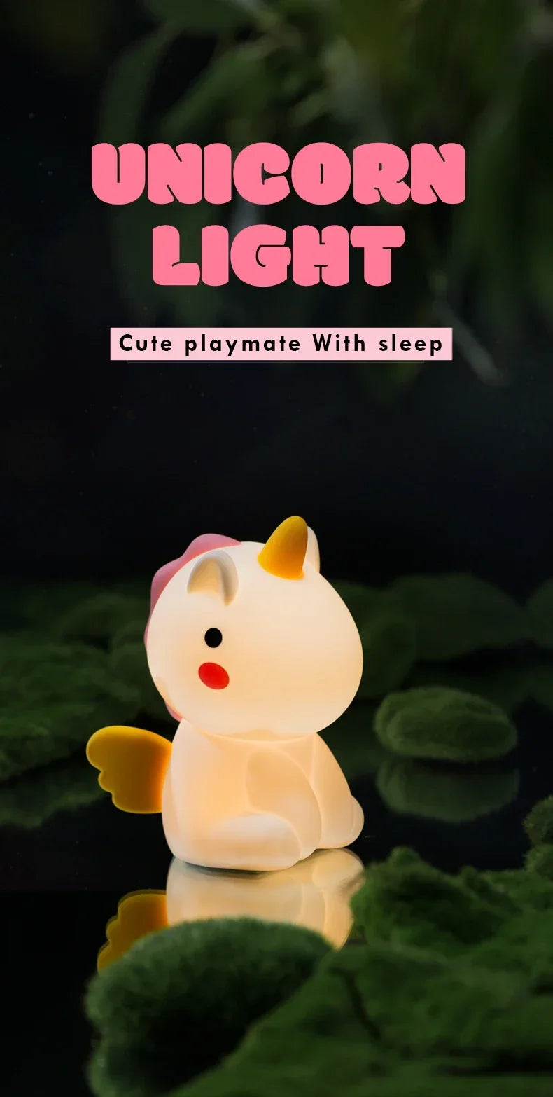 Unicorn Cute Silicone LED Night Light