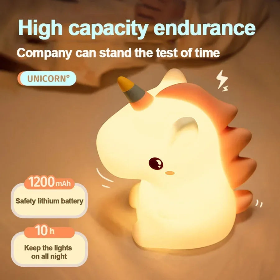 Unicorn Cute Silicone LED Night Light