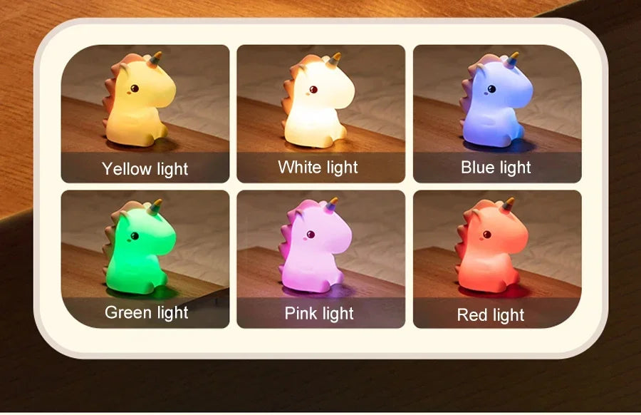 Unicorn Cute Silicone LED Night Light