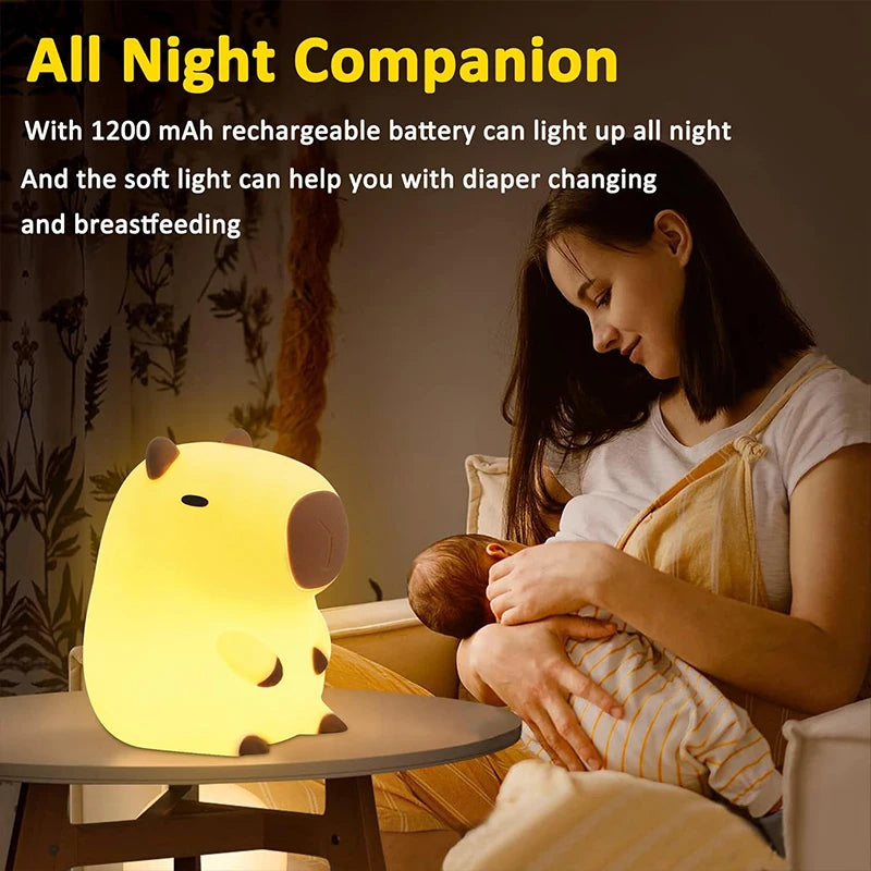 Cute Capybara Touch Night Light