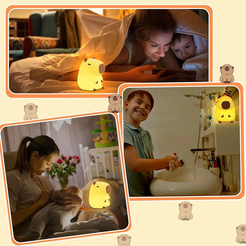 Cute Capybara Touch Night Light