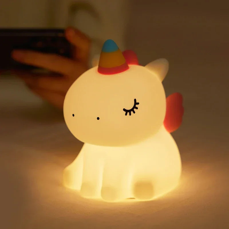 Unicorn Cute Silicone LED Night Light