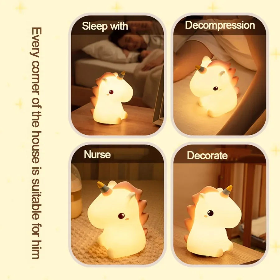 Unicorn Cute Silicone LED Night Light